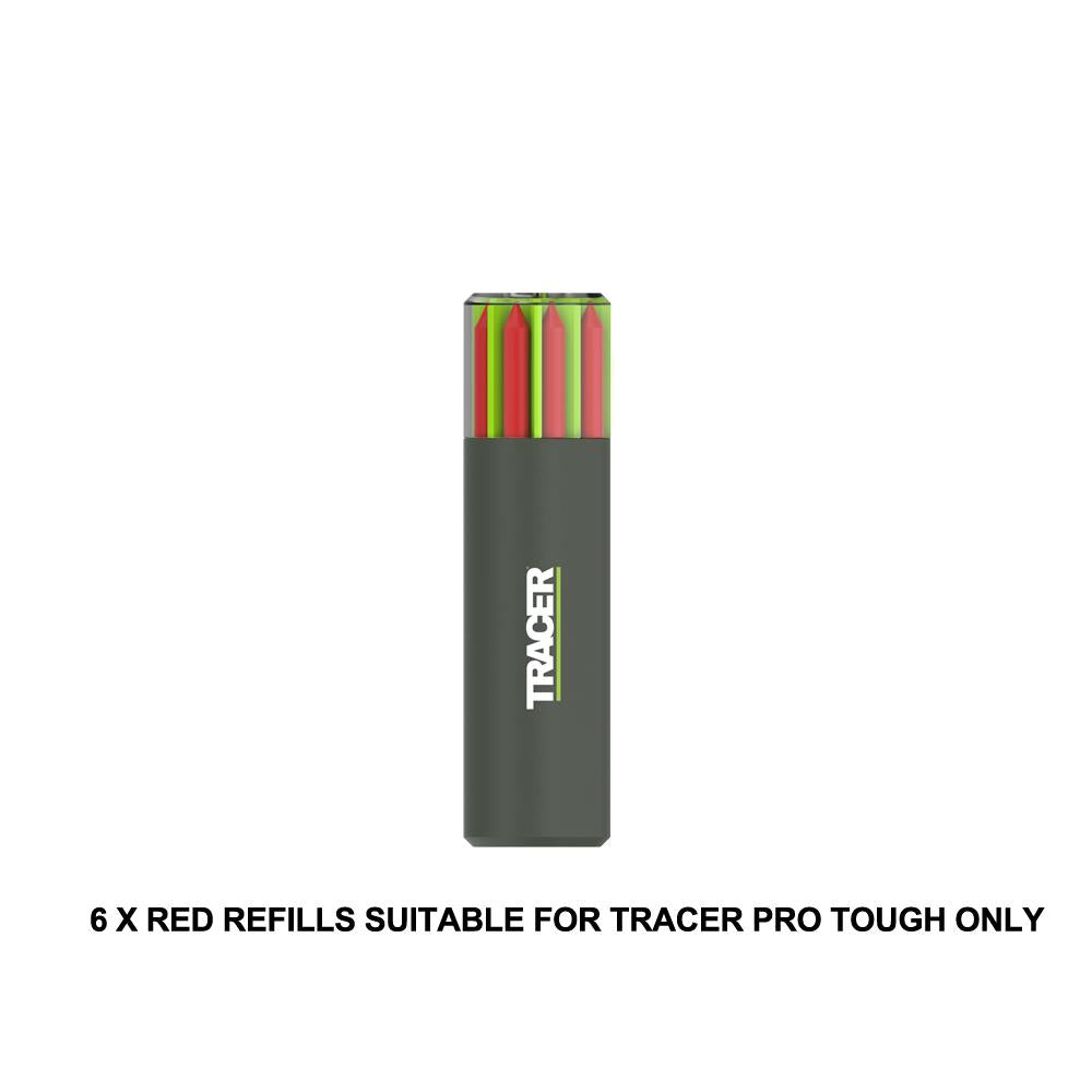 Tracer Pro Tough Refills x 6 Red