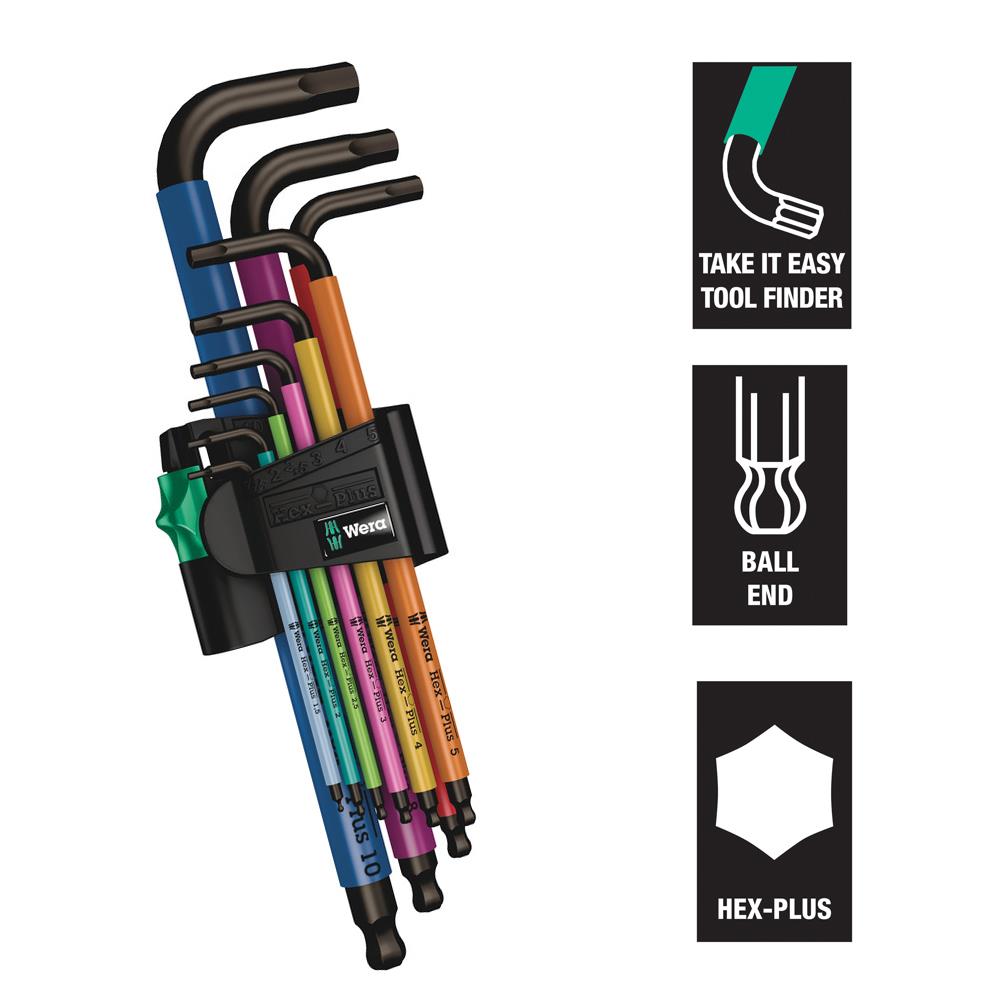 Wera Hex Plus Allen Keys Blacklaser 950/9