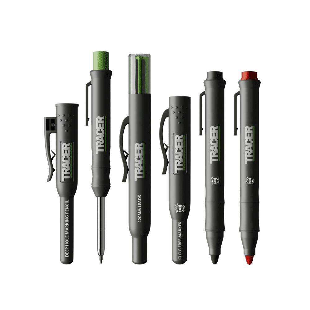 Tracer Deep Hole Marker, Pencil & Lead Set with Holsters