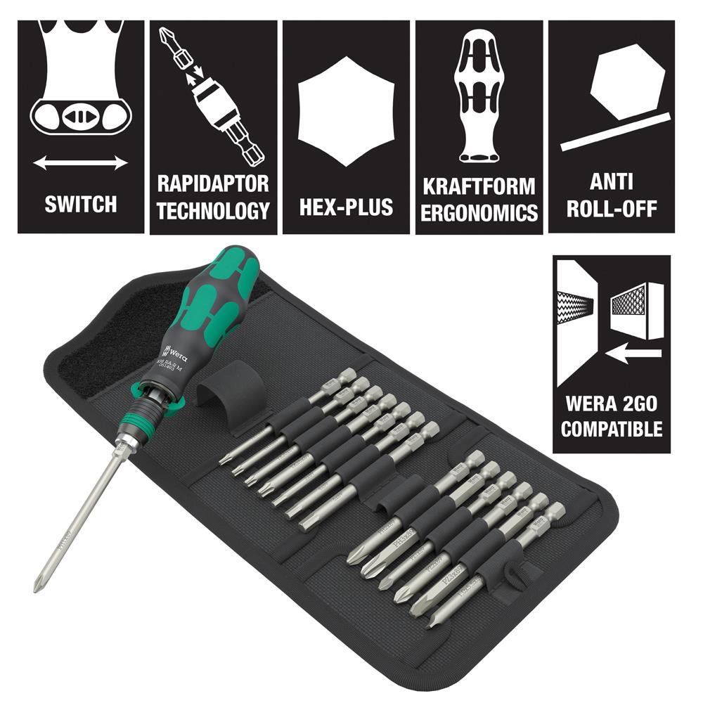 Wera KK 838 Ratcheting Screwdriver Set 16 Piece