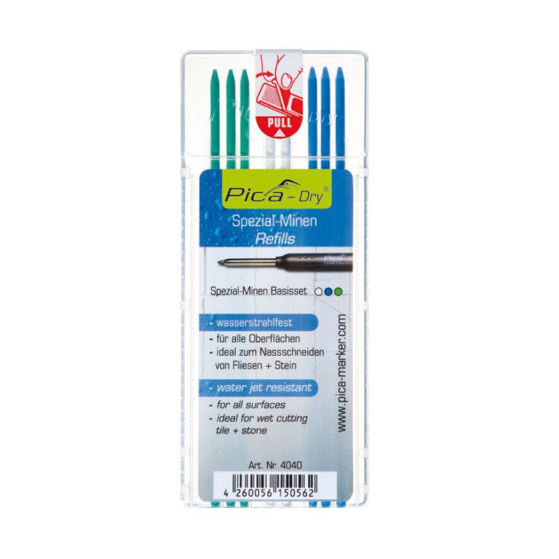 Pica Dry Refill Green - White - Blue 8pack