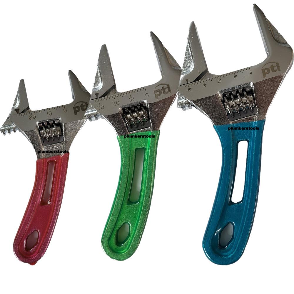 PTI 3 Pack Stubby Light Weight Adjustable Wrench