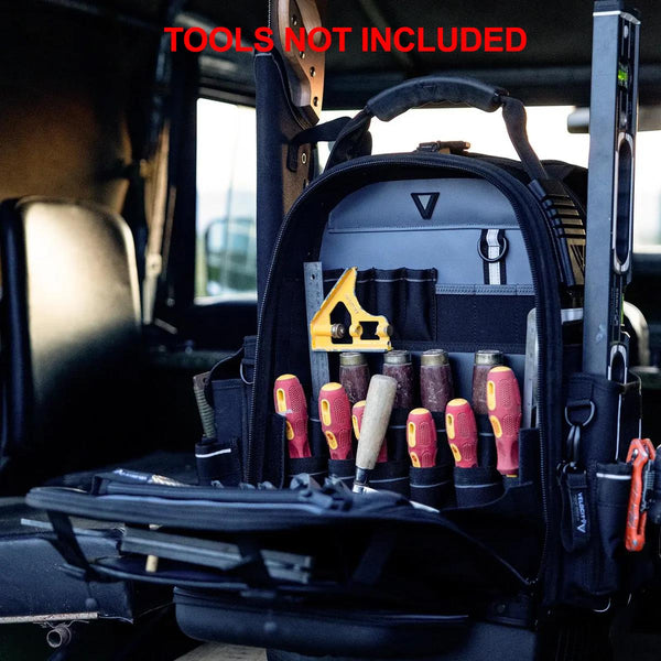 Velocity Rogue 55 Carpenters Backpack Tool Bag Shadow Black