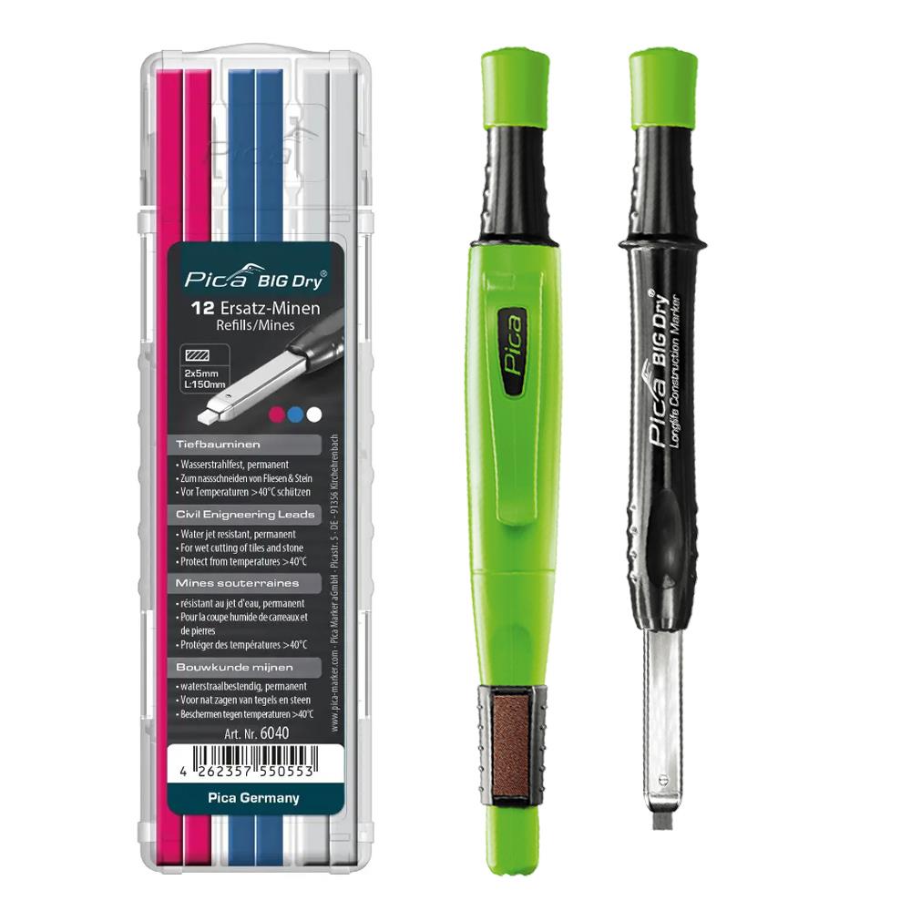 Pica BIG Dry Automatic Pencil + Red - Blue - White