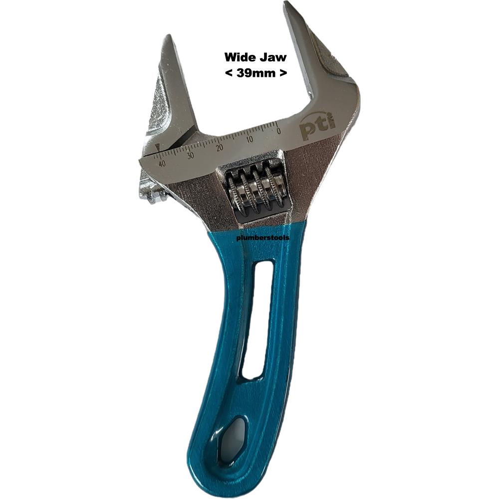 PTI Stubby Light Weight Adjustable Wrench 39mm Wide Jaw Opening