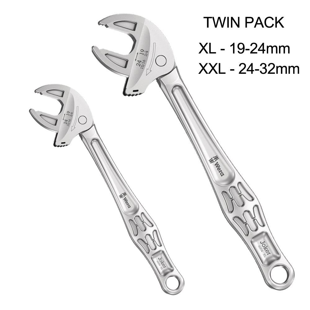 Twin Pack Wera XL & XXL Self-Setting Spanners Joker 6004