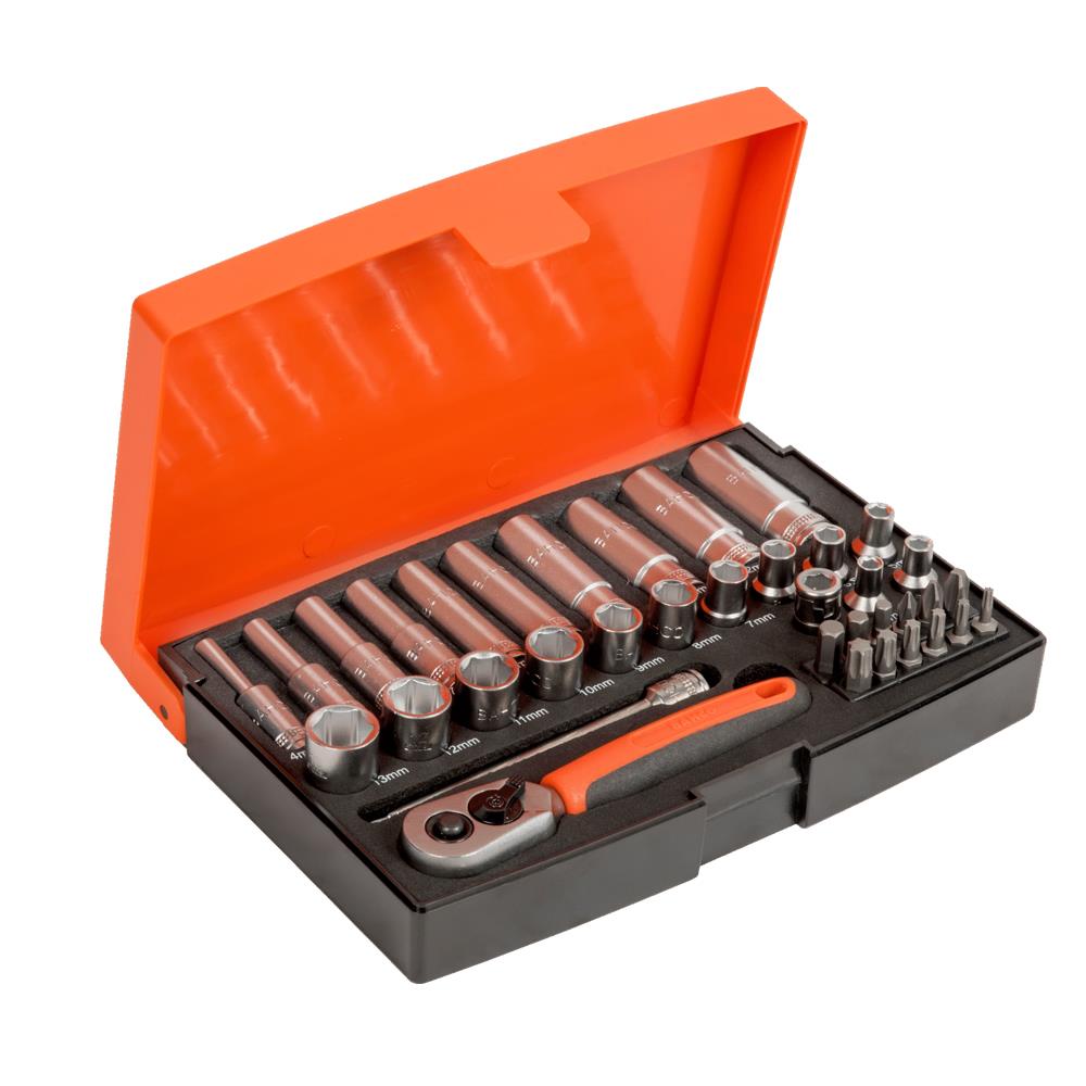 Bahco 37pcs Deep Socket Set 1/4''