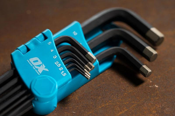 OX Pro Diamond Tipped Hex Key Set - 9 Piece, Metric 1.5 - 10mm