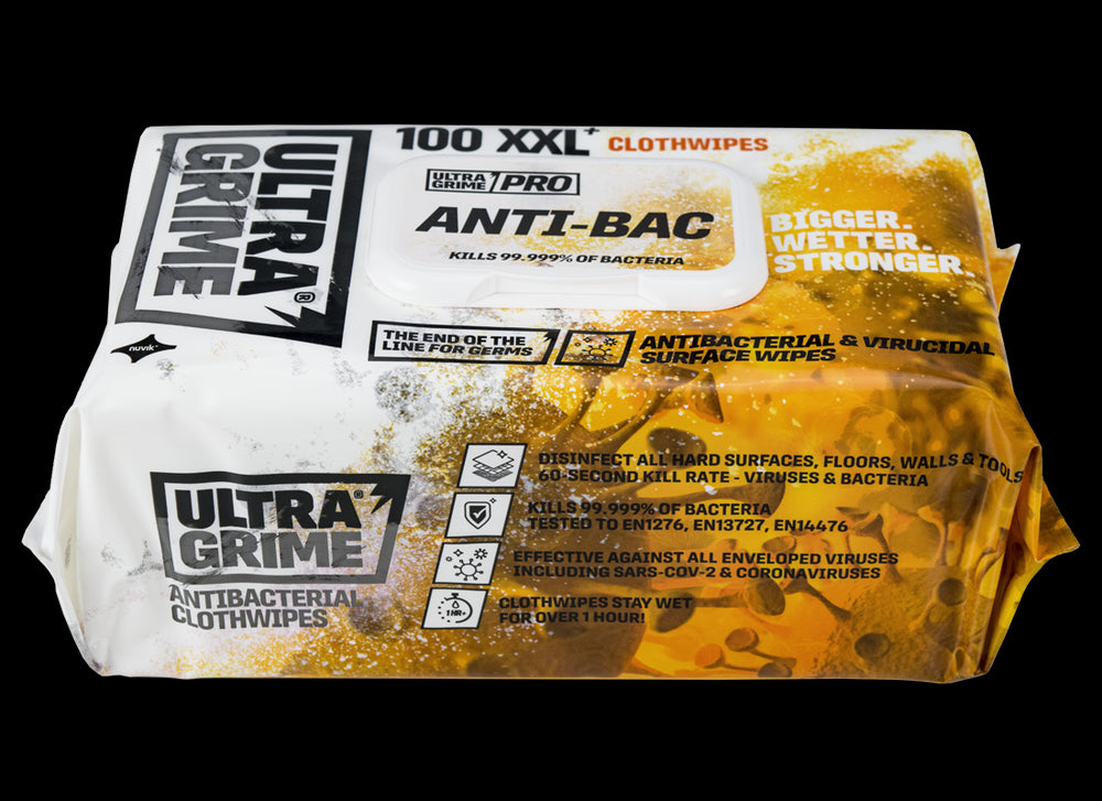 Ultra Grime Pro Anti-Bac XXL Wipes (100 pack)