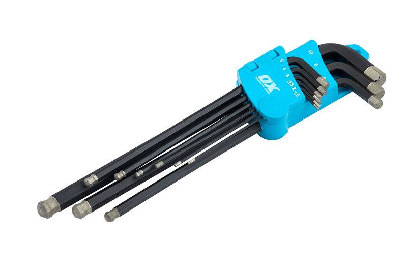 OX Pro Diamond Tipped Hex Key Set - 9 Piece, Metric 1.5 - 10mm