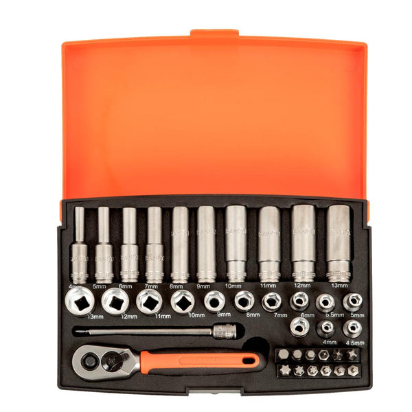 Bahco 37pcs Deep Socket Set 1/4''