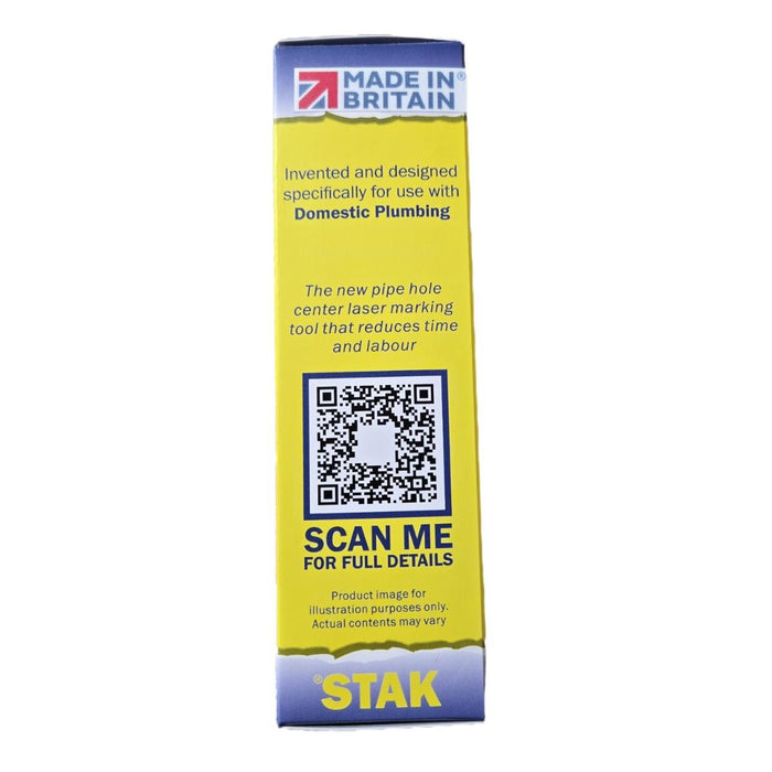 STAK Laser Hole Centre Alignment Tool with Spirit Level – For Copper Pipe 15, 22, 28 & 35mm