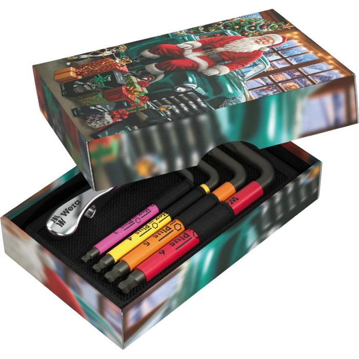 Hexagonal Compounds Wera Tool Card Hex-Plus Christmas 2026 4pc Metric Hex Key Set + Bottle ...