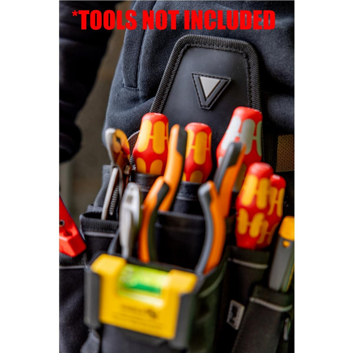 Velocity Grab Pouch Tool Holder – Heavy Duty Multi-Trade Tool Pouch with Screwdriver & Pliers Pockets, MOLLE Webbing, Tape Measure Clip & D-Rings