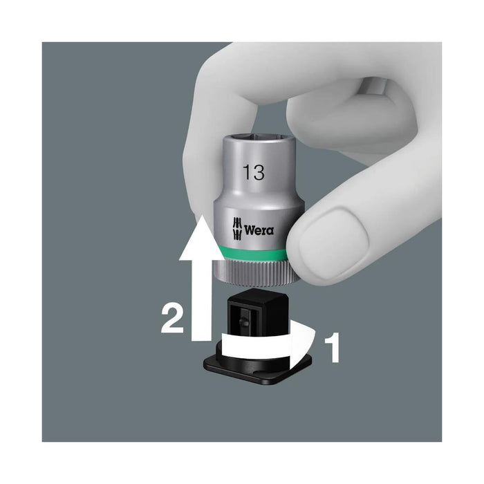 Wera SA 13 Zyklop Comfort Ratchet Socket Set 1/4'' Drive Metric