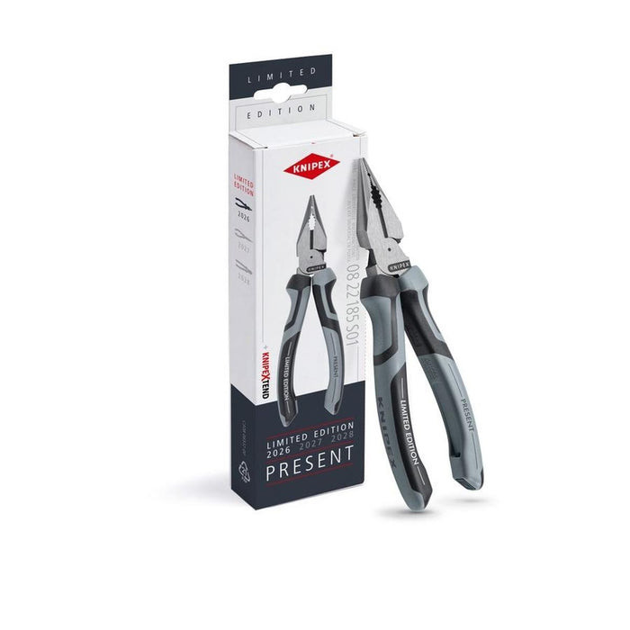 Knipex Limited Edition 2026 Present Needle Nose Combination Pliers 185mm Black & Grey Comfort Grips Collectors Gift Boxed