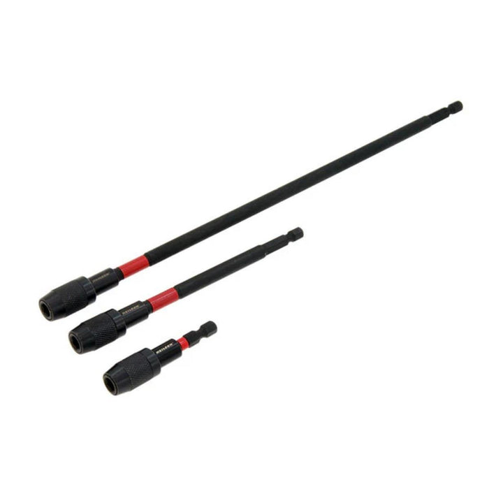 Neilsen 3pack 1/4 Inch Quick Release Magnetic Drill Bit Holder Extension