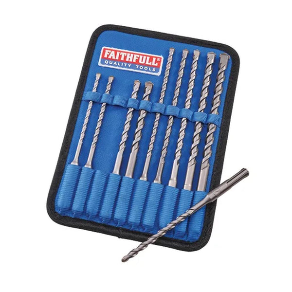 Faithfull 10 Piece SDS Drill Bit Set