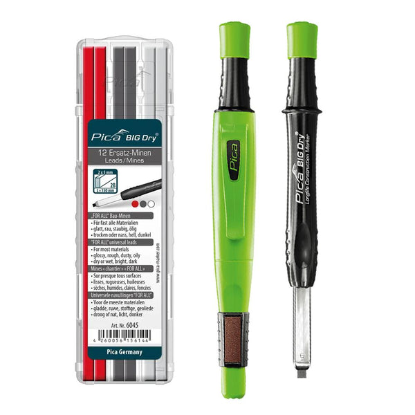 Pica BIG Dry Automatic Pencil + Graphite - Red - White