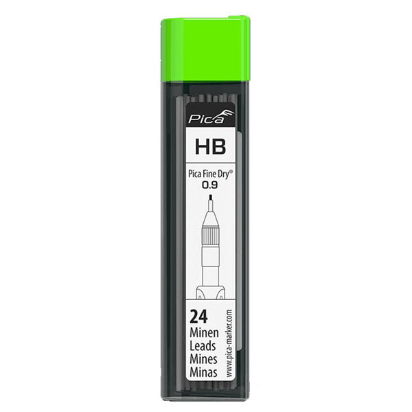 Pica Fine Dry Precise 0.9mm Graphite HB Refills x 24