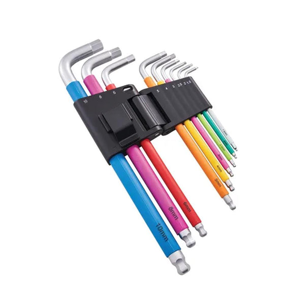 Faithfull 9 Piece Colour Coded Hex Key Set