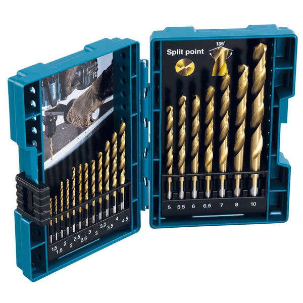Makita 19pcs HSS Metal Drill Bit Set
