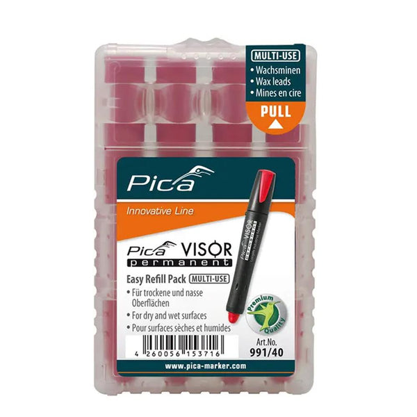 Pica Visor Red Cryon Refill x 4