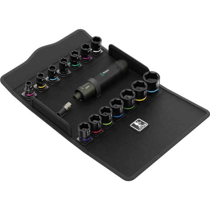 Wera 2090/16 Impaktor Hammer Impact Driver 3/8" Socket Set 8-24mm Seized Bolts