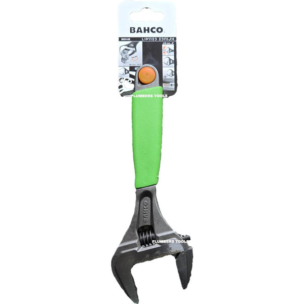Bahco Limited Edition Green Grip Adjustable Wrench 8'' (200mm) Wide Jaw Opening to 38mm