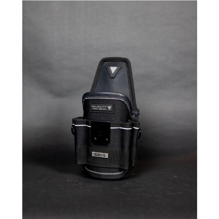 Velocity Drill holster– Heavy Duty Tool Belt Holder with Bit-Through Design, Tape Measure Mount & Marker Holders