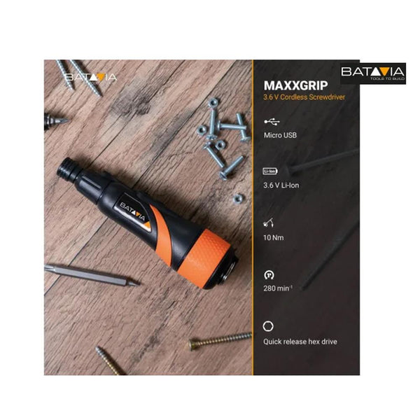 Batavia MAXXGRIP Cordless Screwdriver 3.6v With LED