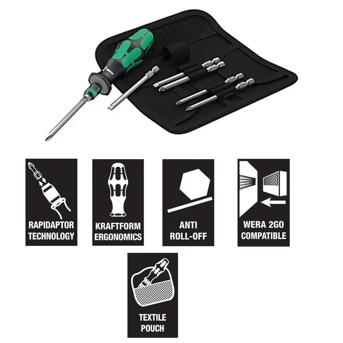 Wera Interchangeable Screwdriver 7 Piece Set KK40