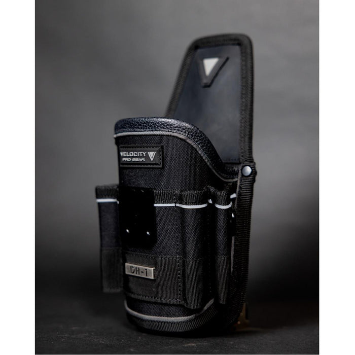 Velocity Drill holster– Heavy Duty Tool Belt Holder with Bit-Through Design, Tape Measure Mount & Marker Holders