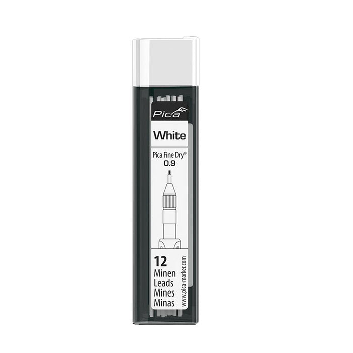 Pica Fine Dry Precise 0.9mm White Refills x 12