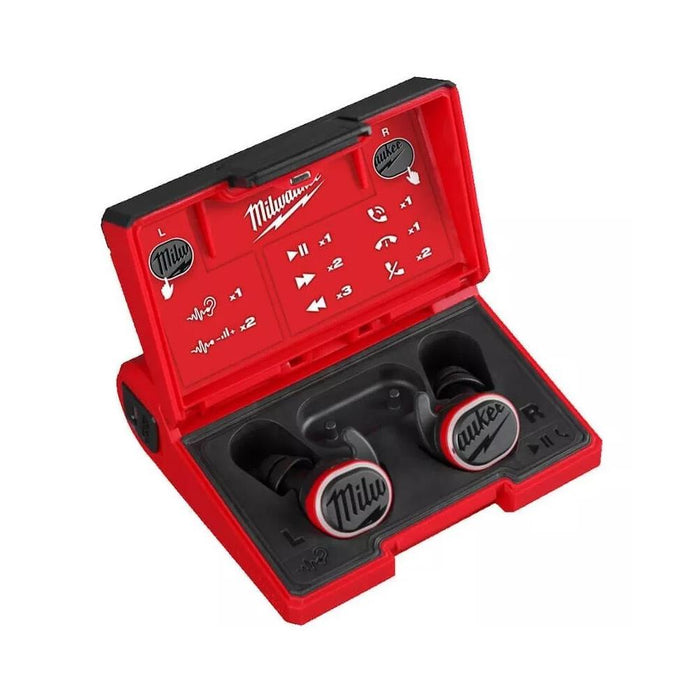 Milwaukee Job Site Earplugs Buds With Bluetooth - L4RLEPB - Rechargeable
