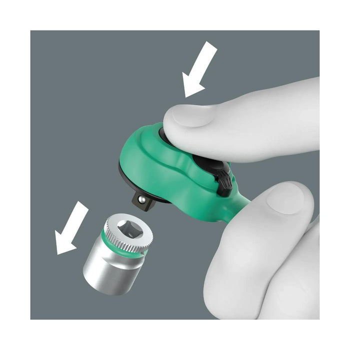 Wera SA 13 Zyklop Comfort Ratchet Socket Set 1/4'' Drive Metric