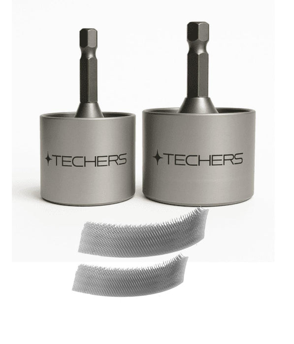 Techers 15 & 22mm Copper Pipe Cleaners Drill Attachement + Spare Brushes