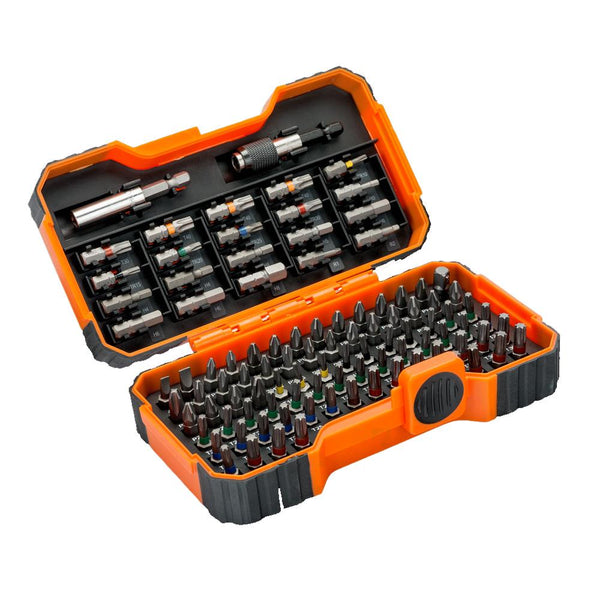 Bahco 100 Piece - 1/4'' Bit Set Slotted / Phillips / Pozidriv / Hex / TORX Tamper/Robertson