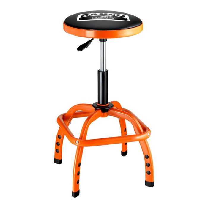Bahco Pneumatic Workshop Stool Padded Swivel Chair Adjustable Garage Man Cave