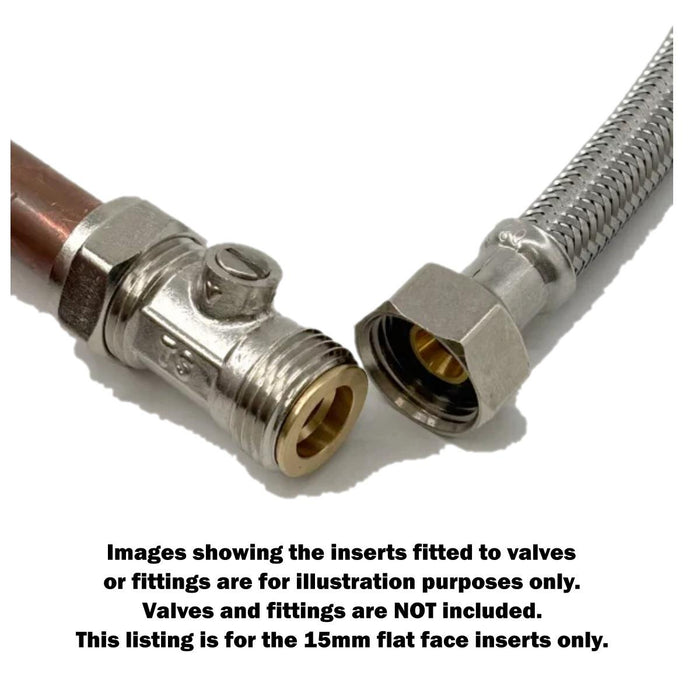 10 x 15mm Flat Faced Sealing Insert for Compression Fittings & Isolation Valves