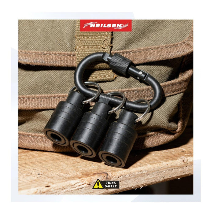 Neilsen 3pack SDS Drill Bit Holder + Carabiner