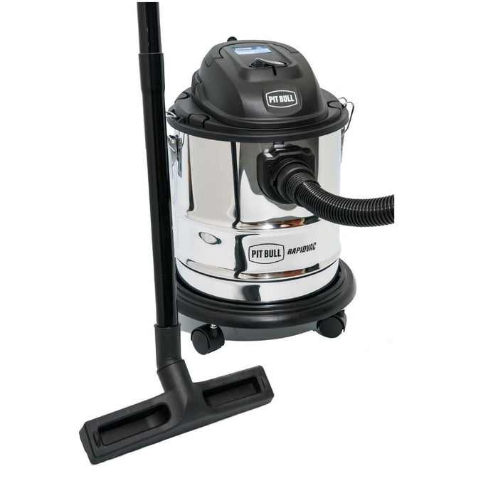 Todays Tools Pit Bull RapidVac 20L 1200W Wet & Dry Vacuum Cleaner Stainless Steel – PBRV