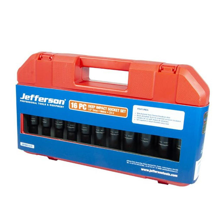 Jefferson 16 Piece 1/2" Deep Impact Socket Set