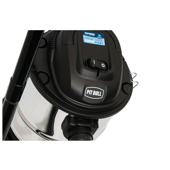 Todays Tools Pit Bull RapidVac 20L 1200W Wet & Dry Vacuum Cleaner Stainless Steel – PBRV