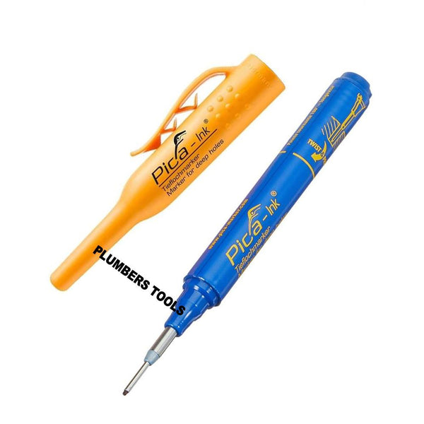 Pica INK Blue Permanent Marker Pen for Deep Holes Fine Tip