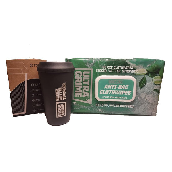 ULTRAGRIME TOPL CUP / MUG + Anti Bac Wipes Pack