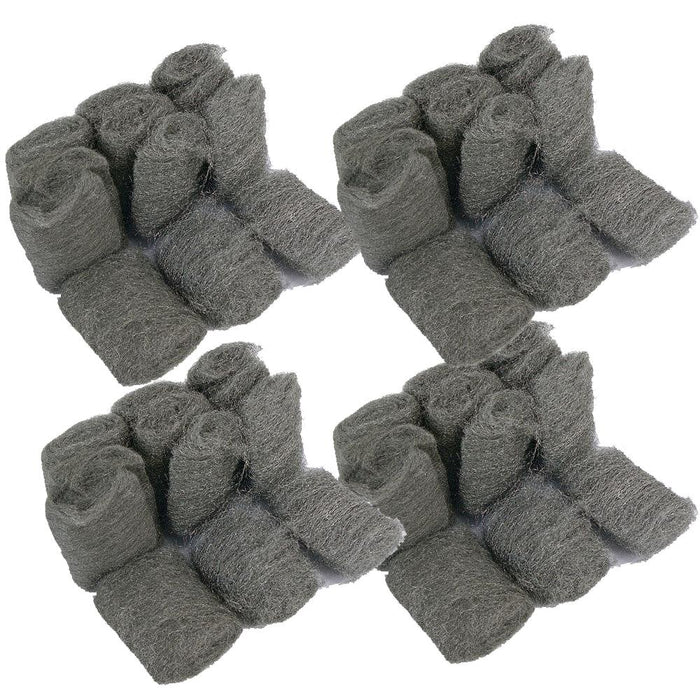 48 x Multi Grade Steel Wool - Fine/Medium/Coarse