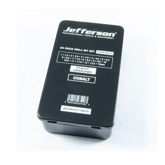 Jefferson Cobalt HSS M35 25 Piece Drill Bit Set