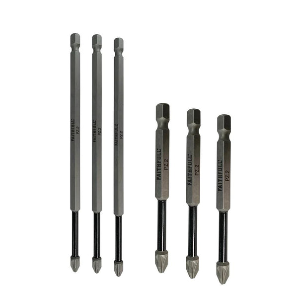 Faithfull PZ2 Impact Rated Bit Set -