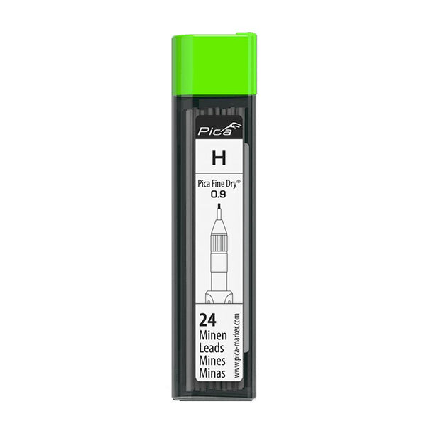 Pica Fine Dry Precise 0.9mm Graphite H Refills x 24